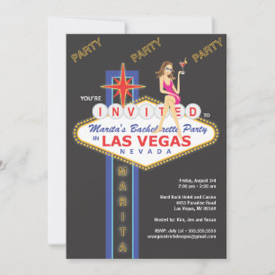 Filles Night Out Bachelorette Party Invitation