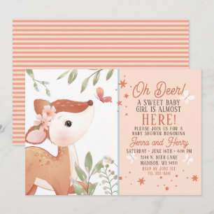 Filles Oh Deer Baby shower Invitation