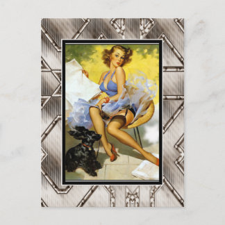 Filles Pin up Art de Carte Postale Vintage Rétro I