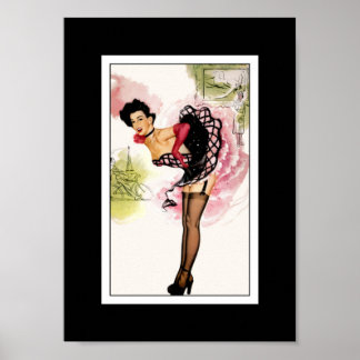 Filles Pin up Art Impression Rétro Vintage