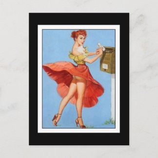 Filles Pin up d'Art de Carte Postale Impression Ré