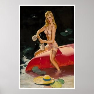 Filles Pin Up Impression d'art mural Affiche Vinta