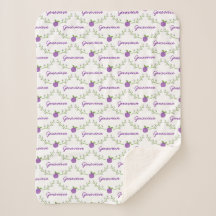 Filles Purple Nom Floral Couverture