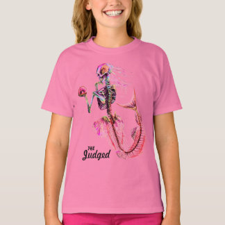 Filles Sirène rose Squelette T-shirt