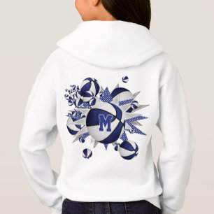 filles sport bleu blanc de basket-ball souffle