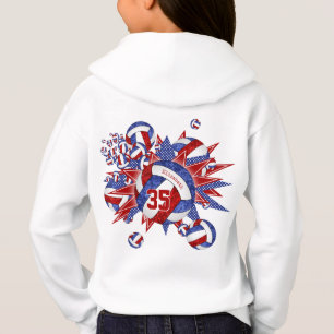 filles sport rouge blanc blanc bleu volleyball sou