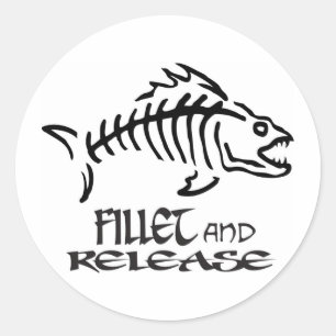 FILLET AND RELEASE CLASSIC ROUND STICKER