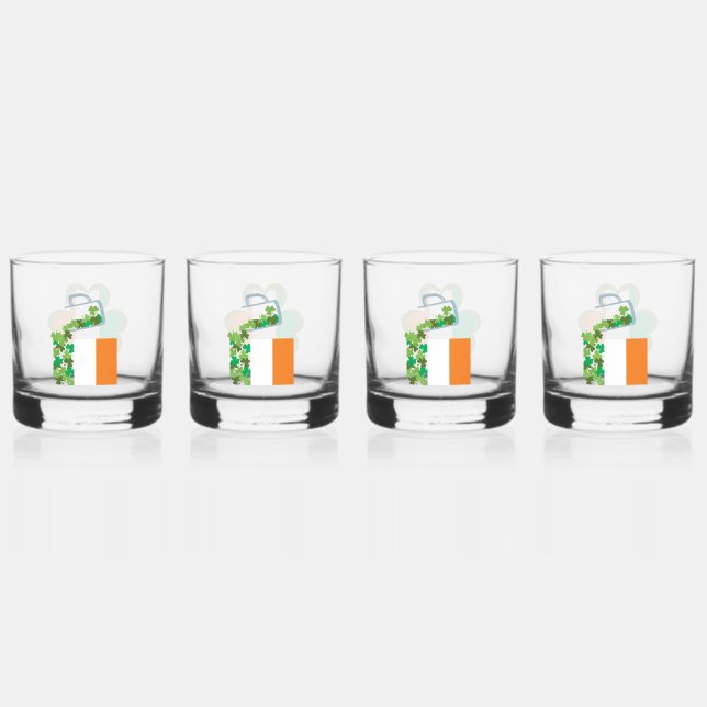 Filling Ireland's Flag Whiskey Glass (Front)