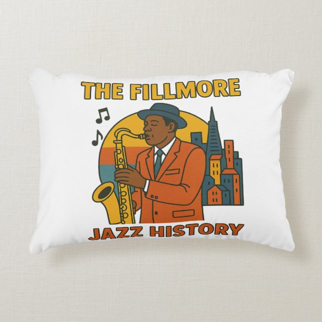 Fillmore Jazz History Accent Pillow (Front)