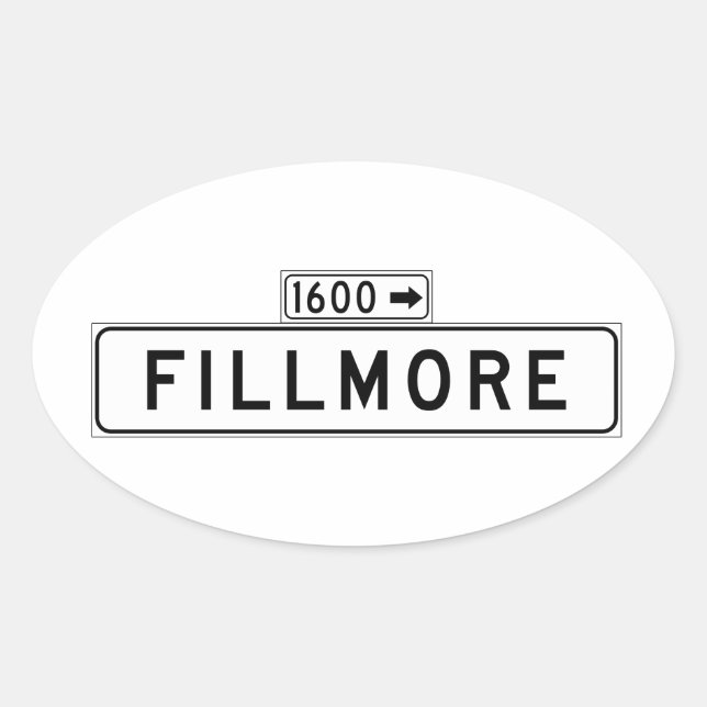 Fillmore St., San Francisco Street Sign Oval Sticker (Front)