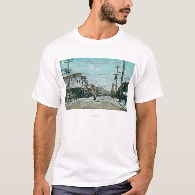 Fillmore Street View 1 Year After Fire of 1906 T-Shirt (Front)