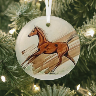 Filly by Hevener Glass Ornament
