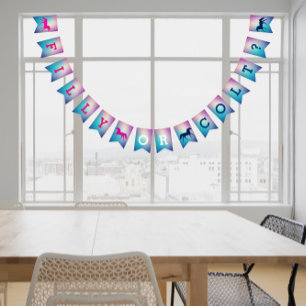 Filly Or Colt Pink and Blue Gender Reveal  Bunting Flags