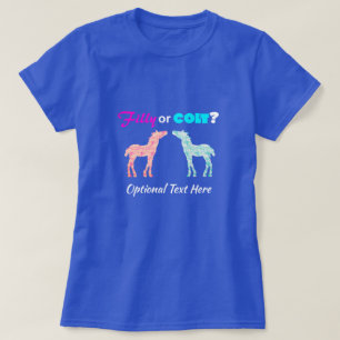 Filly Or Colt Western Style Gender Reveal T-Shirt