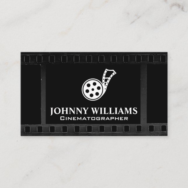 Film Background | Film Reel  Business Card (Front)