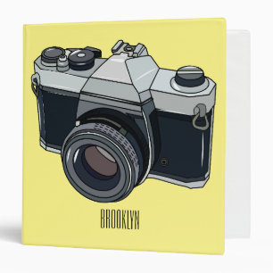 Film camera cartoon illustration binder