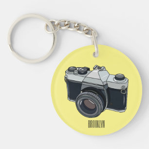 Film camera cartoon illustration keychain
