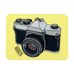 Film camera cartoon illustration magnet