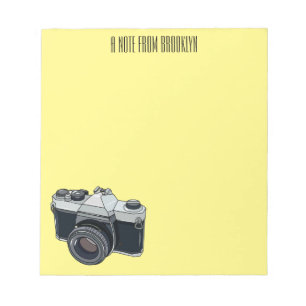 Film camera cartoon illustration notepad