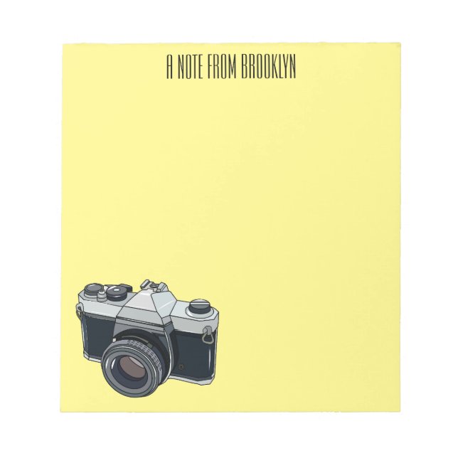 Film camera cartoon illustration notepad (Front)