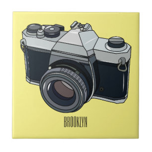 Film camera cartoon illustration tile