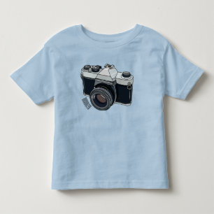 Film camera cartoon illustration toddler t-shirt