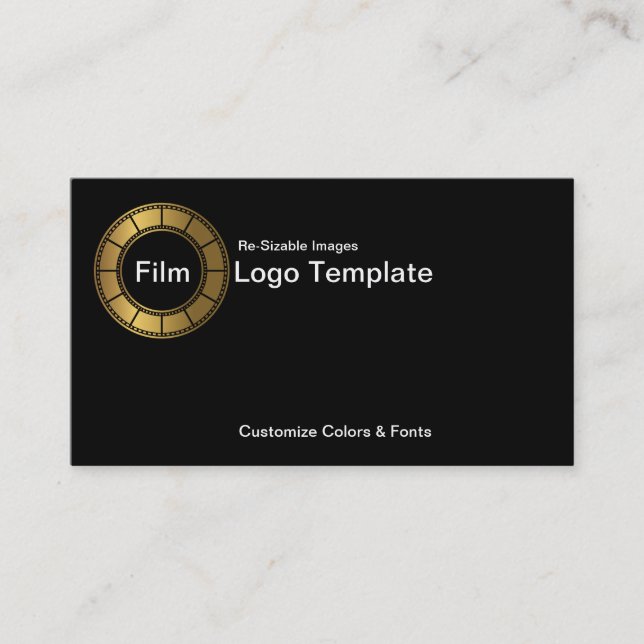 Film Carte de visite Design Metallic Gold Film Str (Devant)
