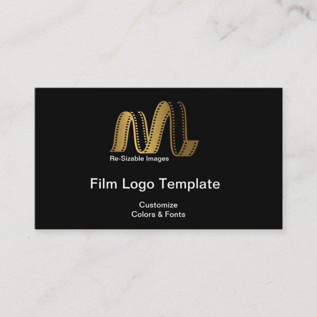 Film Carte de visite Design Metallic Gold Film Str (Devant)