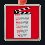 Film Crew and Movies need a new idea? Metal Ornament<br><div class="desc">Shooting a movie or TV show means twelve-hour days and lots of work. How do creative people blow off some steam? Same as everyone else, with a bit of bedroom antics. This suggestive shirt helps celebrate the best of both worlds. For more of this design go to: https://www.zazzle.com/soaringstars If you...</div>