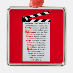 Film Crew and Movies need a new idea? Metal Ornament