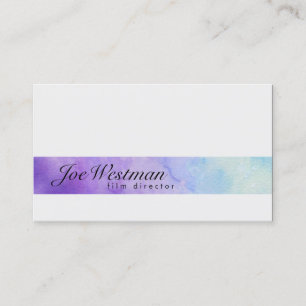 Film Director Visual Arts Media Watercolor Stripe Business Card