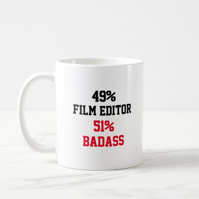 Film editor Badass Coffee Mug (Left)