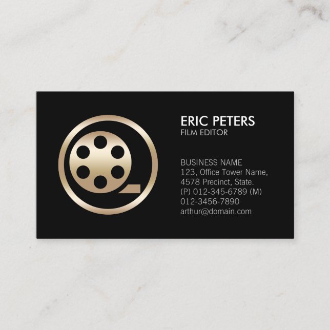 Film Editor Director Videographer  Business Card (Front)