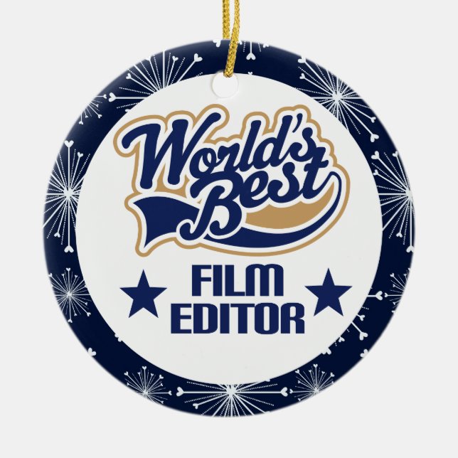 Film Editor Gift Ornament (Front)