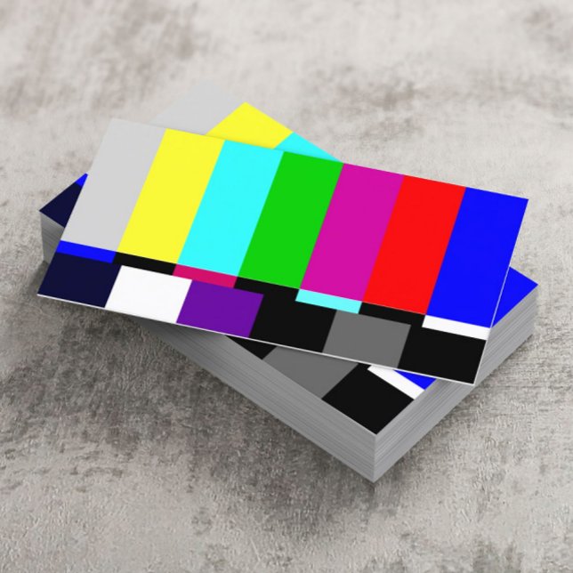 Film Editor Plain TV Screen TV Spectrum Business Card (Creator Uploaded)