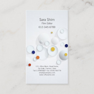 Film Editor Visual Arts Media Abstract Dots Business Card