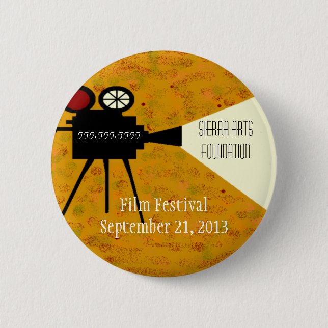 Film Festival Camera 2 Inch Round Button (Front)