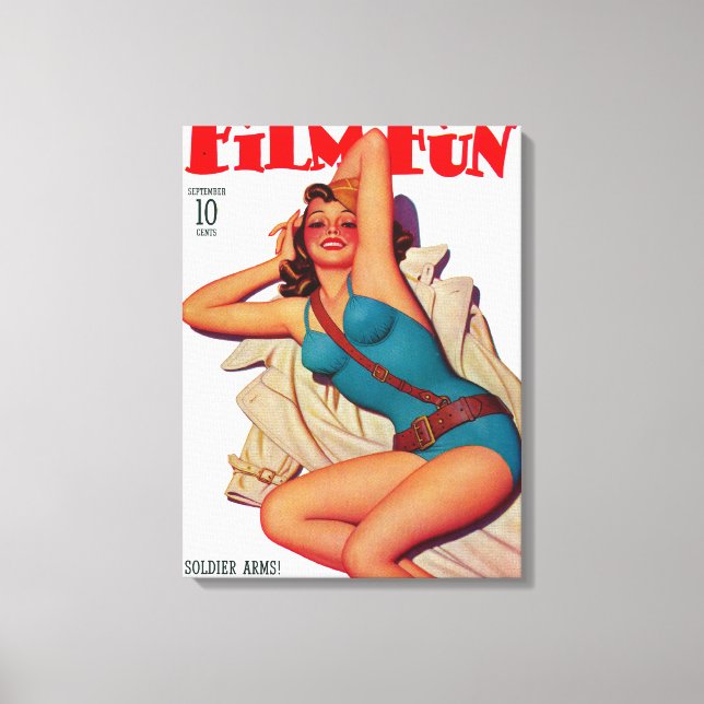 Film Fun Magazine Cover 10 Canvas Print (Front)
