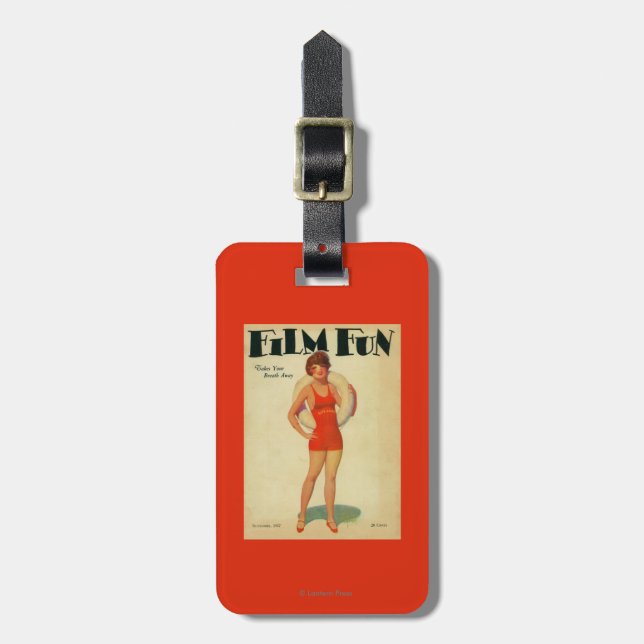 Film Fun Magazine Cover 2 Luggage Tag (Front Vertical)