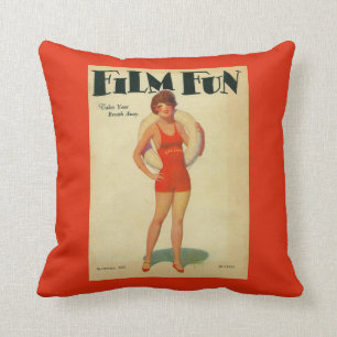 Film Fun Magazine Cover 2 Throw Pillow