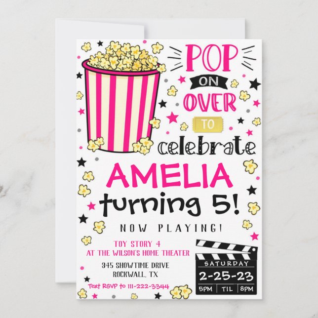 Film Invitation Film Anniversaire Fête Théâtre (Devant)