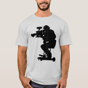 Film Makers Silhouette grey semi fitted mens tee