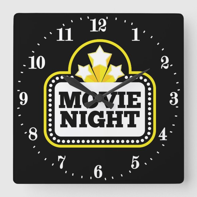 Film mignon home cinéma salle déco horloge (Recto)