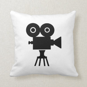 Film movie camera throw pillow