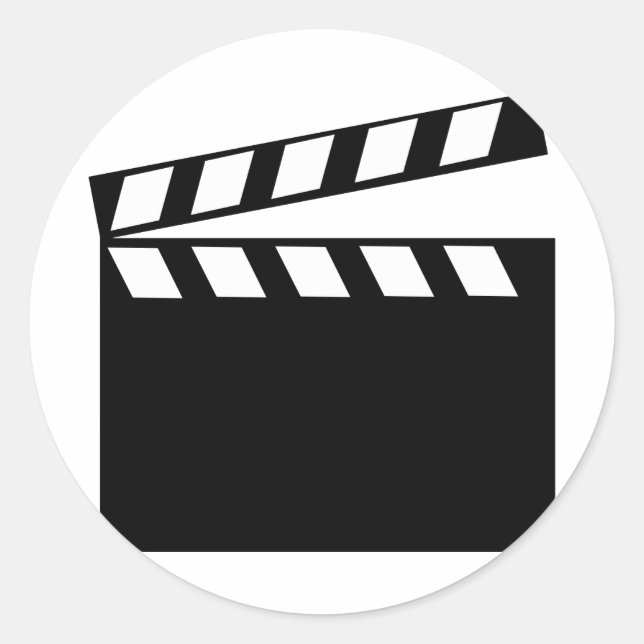 Film Movie Clapper Classic Round Sticker (Front)