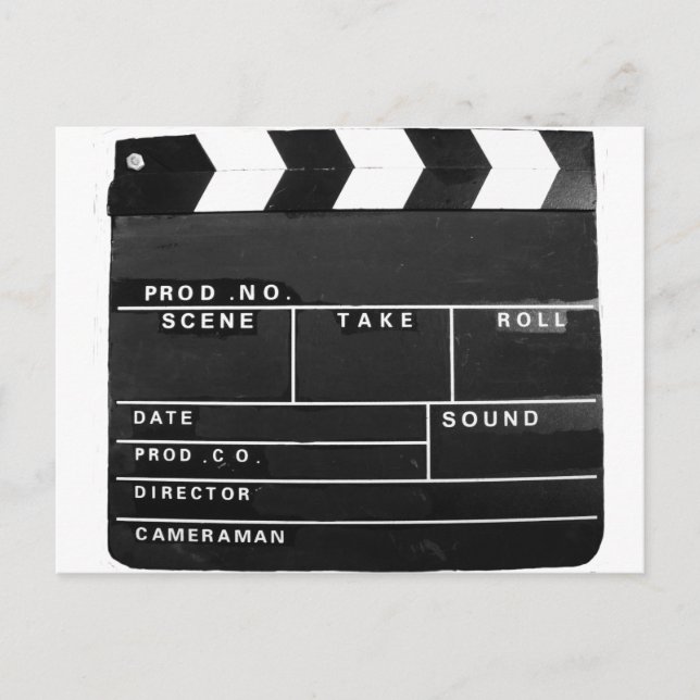 Film Movie Video production Clapper board Postcard (Front)