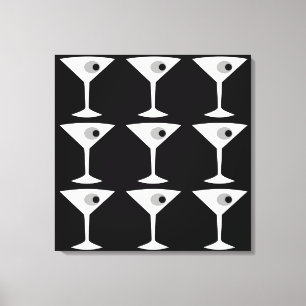 Film Noir Another Martini Stretched Canvas Print
