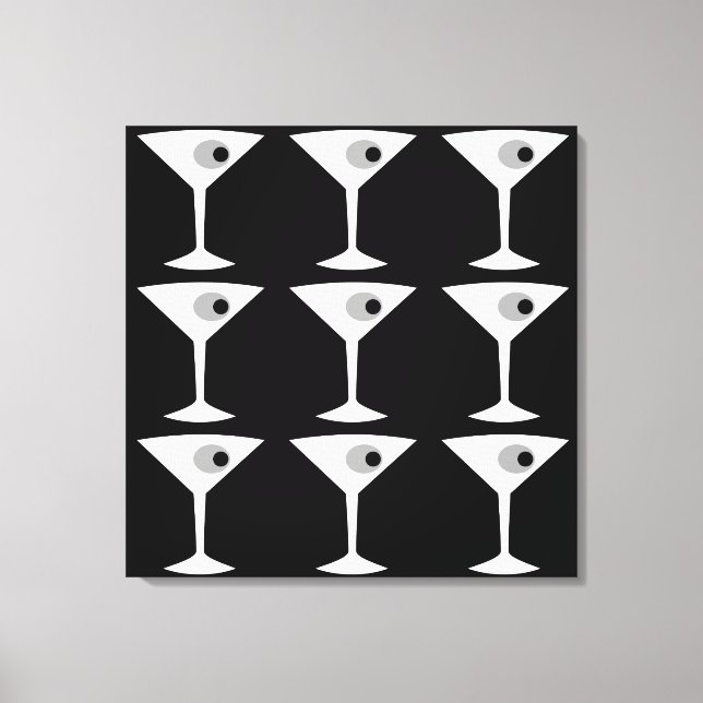 Film Noir Another Martini Stretched Canvas Print (Front)