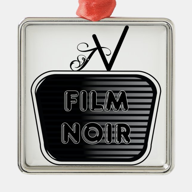 Film Noir Metal Ornament (Front)