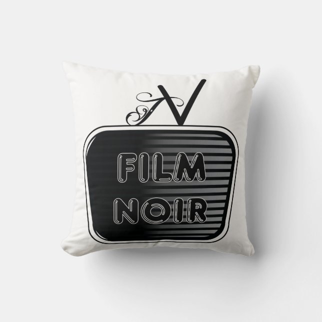 Film Noir Throw Pillow (Front)